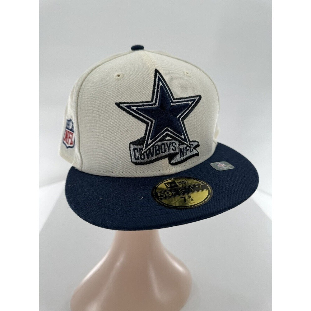 New Era Dallas Cowboys Blue Cream 59Fifty Sideline On Field Fitted Hat C…​
